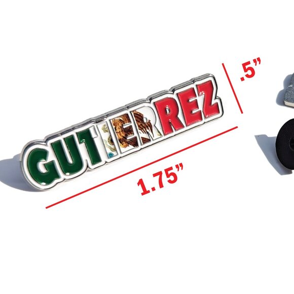 Pin Gutierrez Pin for Caps Clothing Enamel Badge MTZ Mexican Flag Pin GTZ Flag - Picture 6 of 6